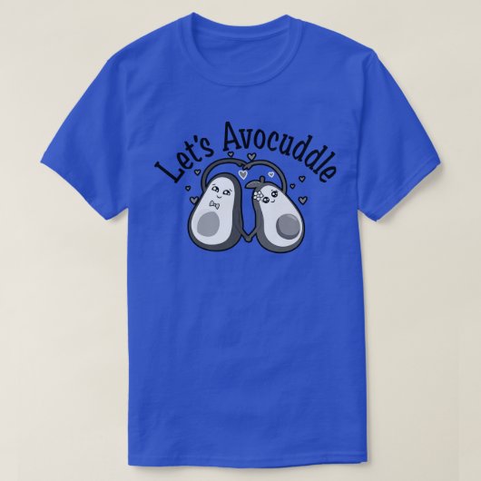 アボカド，かわいいアボカド，おもしろいベジタリアン,ve tシャツ (デザイン正面)