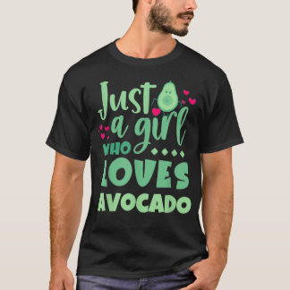 アボカド・アボカドを愛する女おもしろいの子 Tシャツ