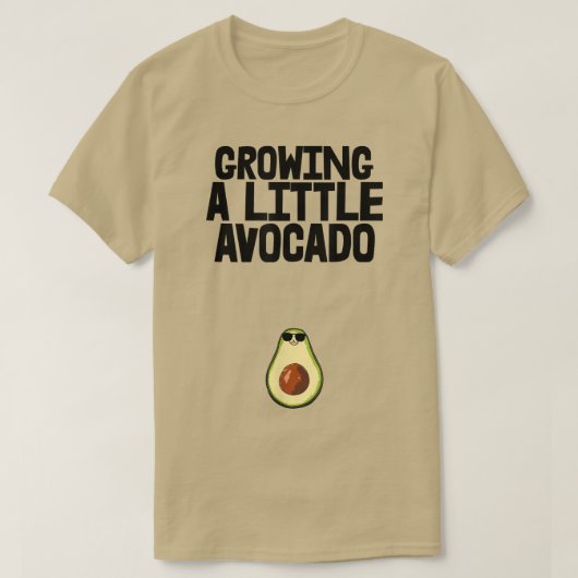 アボカド・アボカド・フルーツの女性を育てる Tシャツ (デザイン正面)