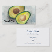 アボカド・イン・ウォーター・カラー 名刺 (正面/裏面)