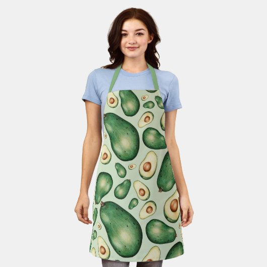 アボカド エプロン (着用した状態)