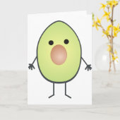 アボカド カード (黄色い花)