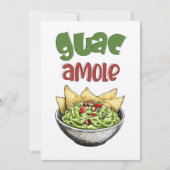 アボカド グアカモレ & トルティーヤ チップス メキシカンフード 招待状 (正面)