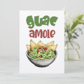 アボカド グアカモレ & トルティーヤ チップス メキシカンフード 招待状 (スタンド正面)