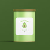 アボカド&グアカモールラベルステッカー スクエアシール