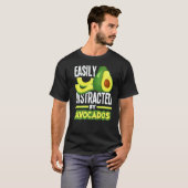 アボカド グアカモーレ 簡単に気が散る ビーガン料理 Tシャツ (正面フル)