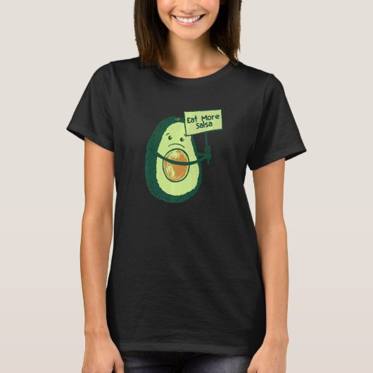 アボカド サルサをもっと食べよう ヴィーガン フード 子供 女性 Tシャツ (正面)