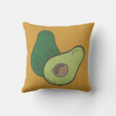 アボカド、スライス、硬化 クッション (裏面)