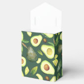 アボカド |ダークグリーン素朴フルーツパターン フェイバーボックス (オープン)
