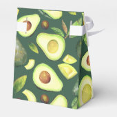 アボカド |ダークグリーン素朴フルーツパターン フェイバーボックス (裏面サイド)
