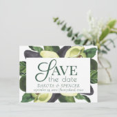 アボカド |ダークグリーン素朴フルーツ結婚ズ セーブザデート (スタンド正面)