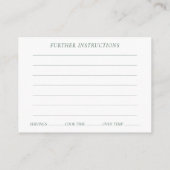 アボカド |ダークグリーン素朴レシピカード エンクロージャーカード (裏面)