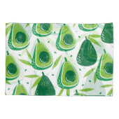 アボカド、テクスチャスタンプ、シームレスパターン。 枕カバー (裏面)