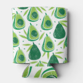 アボカド、テクスチャスタンプ、シームレスパターン。 缶クーラー (裏面)
