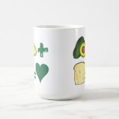 アボカド+トースト=ペアハートのラブグルメ コーヒーマグカップ (中央)