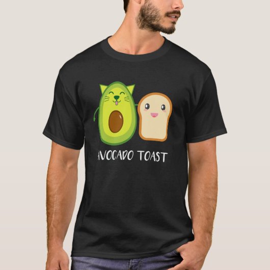 アボカド トースト 健康的な食事の習慣 かわいい野菜 ベジ Tシャツ (正面)