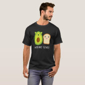 アボカド トースト 健康的な食事の習慣 かわいい野菜 ベジ Tシャツ (正面フル)