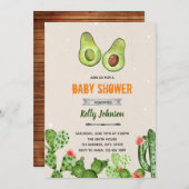 アボカド・フィエスタ・シャワージェンダーの誘いを公開 招待状 (正面/裏面)