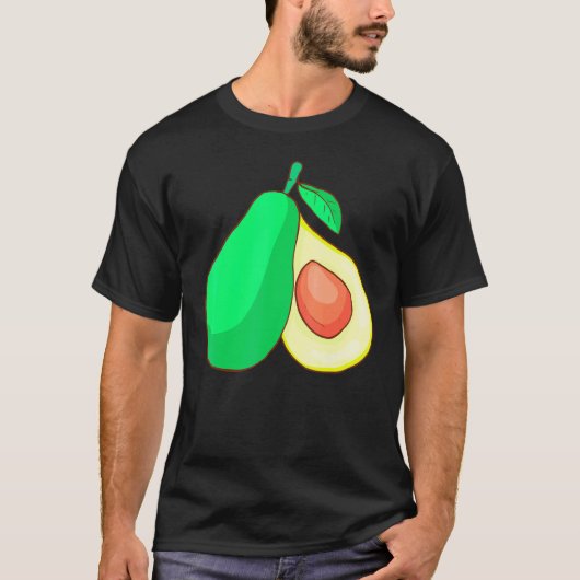 アボカド フルーツ フード ヴィーガン 菜食主義者 Tシャツ (正面)