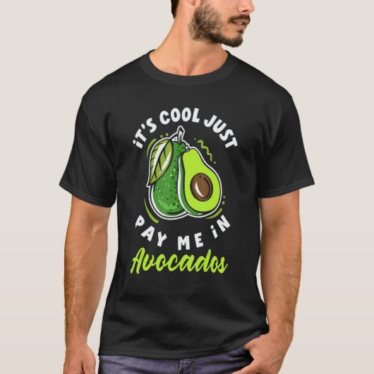 アボカド+ベジタリアン食品 Tシャツ (正面)