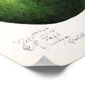 アボカド(ペルシー)フルーツウォーター絵画の色 ポスター (角)