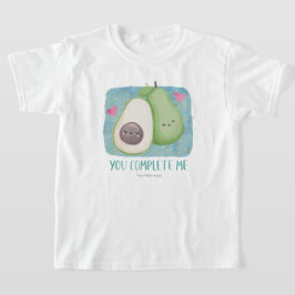 アボカド・ユー・コンプリート・ミー ラブ かわいい 水彩画 Tシャツ
