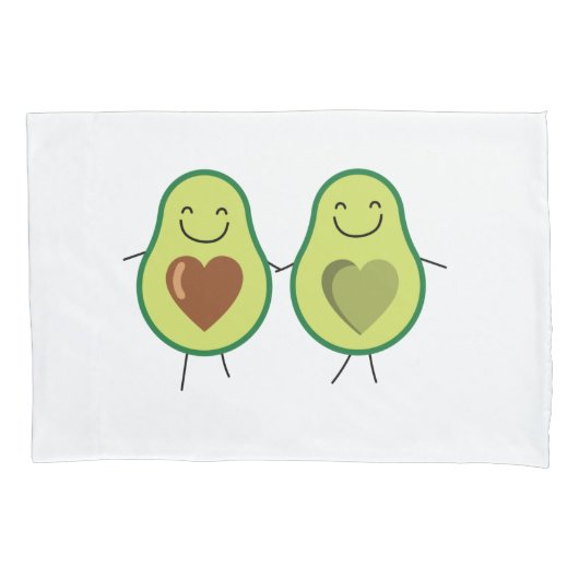 アボカド·ラブ 枕カバー (正面)