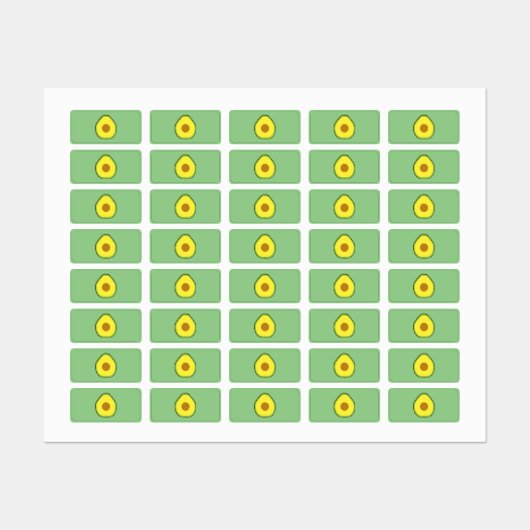 アボカド ラベル (シート)