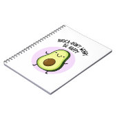 アボカド-心配しないで、幸せになって! 面白いアボカドのダジャレ ノートブック (左側)