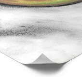 アボカド – 油パステルスチルライフキャンバス –  ポスター (角)