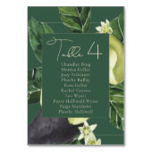 アボカド |濃い緑の素朴座席名 テーブルナンバー (正面)