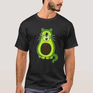 アボカド 猫 ヘルシー 食事 ヴィーガン 動物好き 猫 Tシャツ