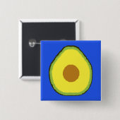 アボカド 缶バッジ (正面&裏面)