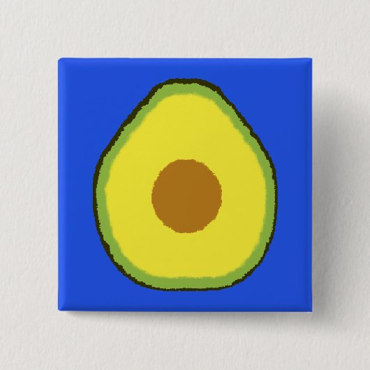 アボカド 缶バッジ (正面)