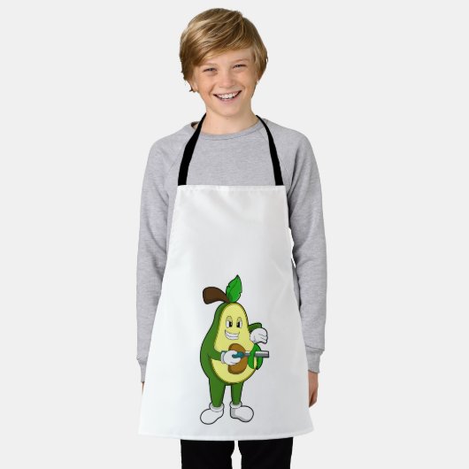 アボカドRazorで美容師 エプロン (着用した状態)