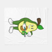 アボカドRazorで美容師 フリースブランケット (正面(横))