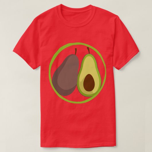 アボカブルおもしろいシール Tシャツ (デザイン正面)