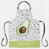 アボカモダンドのグパーソナライズされたリーン名 エプロン (正面)