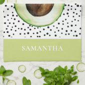 アボカモダンドのグパーソナライズされたリーン名 キッチンタオル (折り畳み)