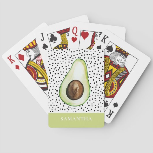 アボカモダンドのグパーソナライズされたリーン名 トランプ (裏面)