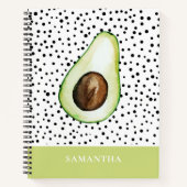 アボカモダンドのグパーソナライズされたリーン名 ノートブック (正面)