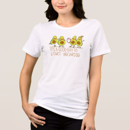 アボカーディオを始めるのに良い日 Funny Avocado トライブレンドＴシャツ