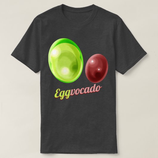 アボカ色彩の鮮やかドの卵卵の卵の狩り Tシャツ (デザイン正面)