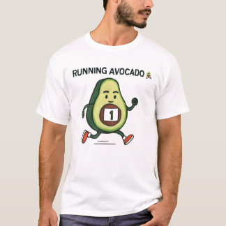 アボカ走ド🥑かわいいスポーティマンガデザイン Tシャツ