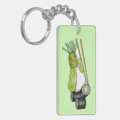 アボカ転がドわさび日本のすしディナー キーホルダー (正面左)