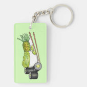 アボカ転がドわさび日本のすしディナー キーホルダー (裏面)