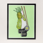 アボカ転がドわさび日本のすしディナー ジグソーパズル (縦)