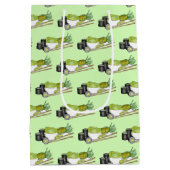 アボカ転がドわさび日本のすしディナー ミディアムペーパーバッグ (裏面)