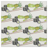 アボカ転がドわさび日本の寿司店 ファブリック (見本)