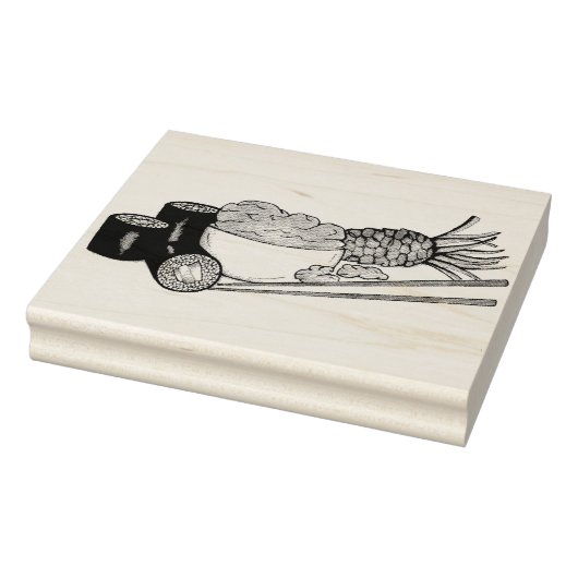 アボカ転がドわさび日本の寿司店 ラバースタンプ (スタンプ)